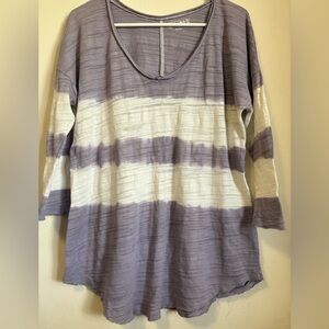 Women’s Mudd Striped lavender and Cream Women's Top